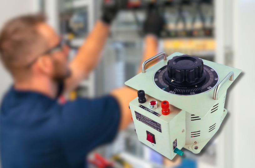 Autotransformator variabil pentru service sau ateliere.