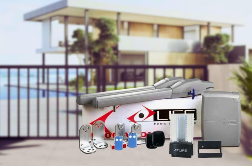 Kit automatizare poarta batanta cu telecomenzi pentru case.