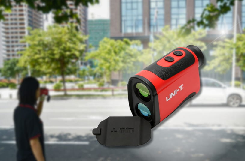 Aparat laser pentru masurarea distantei, inaltimii si vitezei in constructii
