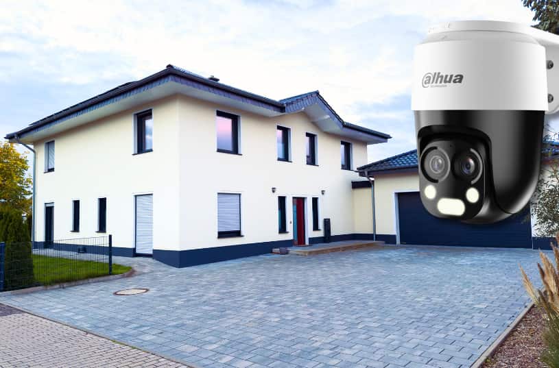 Ce distanta poate acoperi o camera exterior cu rotire de pe mobil?