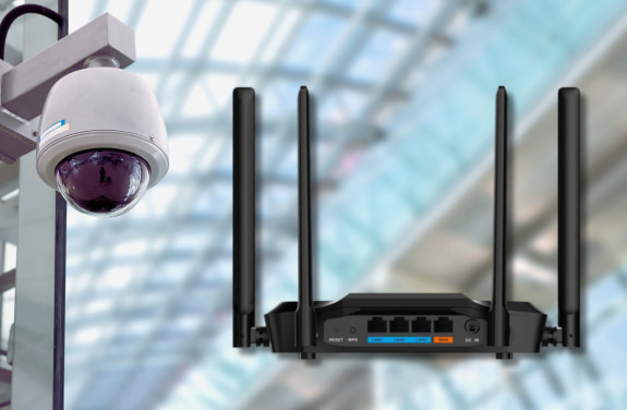 Router wireless pentru camere de supraveghere.