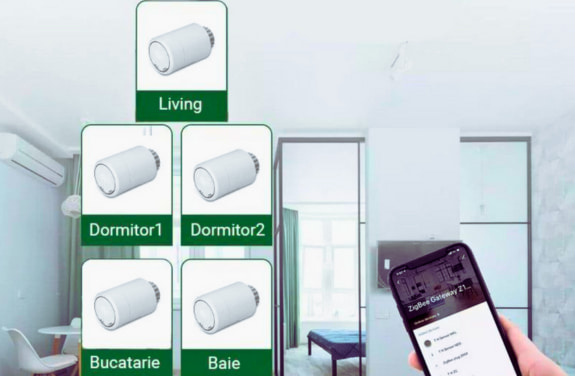 Set Smart Heat cu termostat si electrovalve.