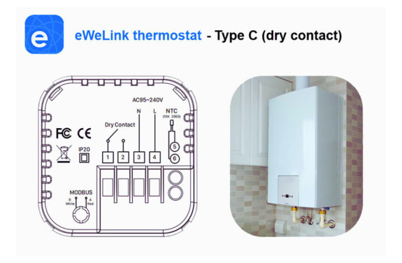Termostat inteligent Wi-Fi color cu aplicatie.&nbsp;