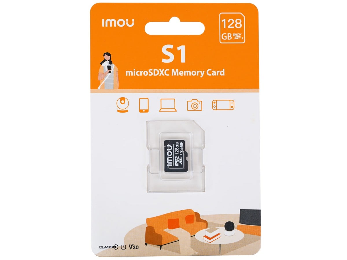 Card MicroSD, 128GB, Clasa 10, citire 95 Mbps, scriere 38 Mbps, IMOU, ST2-128-S1, MICROSD128-IMOU
