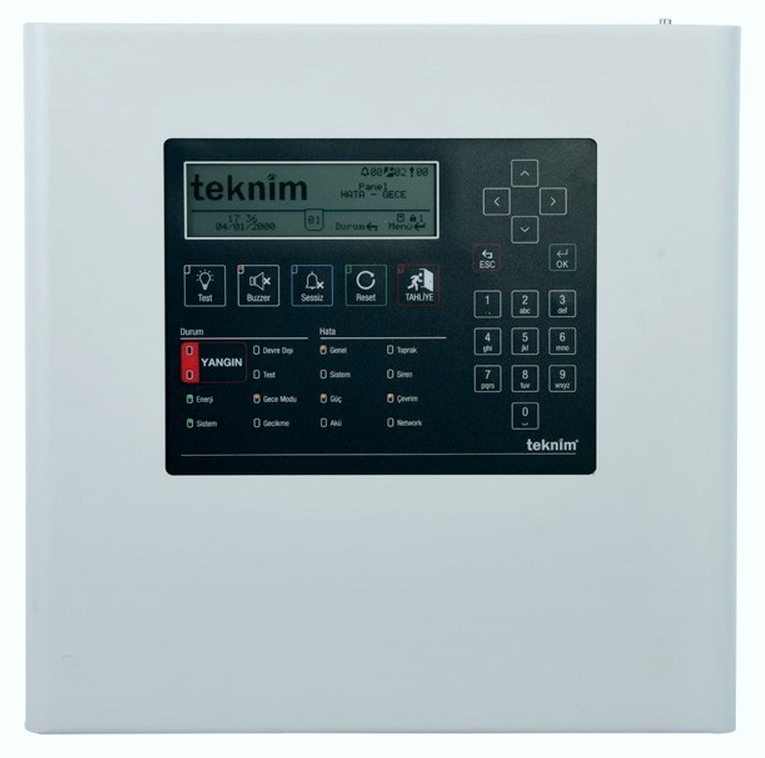 Centrala detectie incendiu adresabila, 1 bucla, 74 zone, 240 dispozitive, TEKNIM TFP-1211