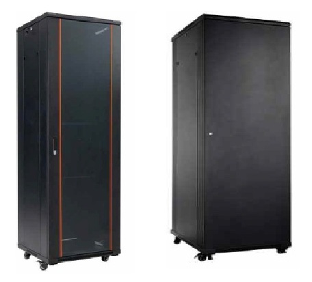 Rack 32U, 19 inch, 600x 800 mm, structura otel, usa fata sticla securizata, incarcare 800 kg, Safer SAF-NC-6832