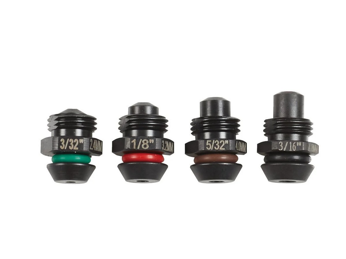Set 4 capete tragere pentru masina nituit Milwaukee M12, 2.4mm, 3.2mm, 4.0mm, 4.8mm, 48540100