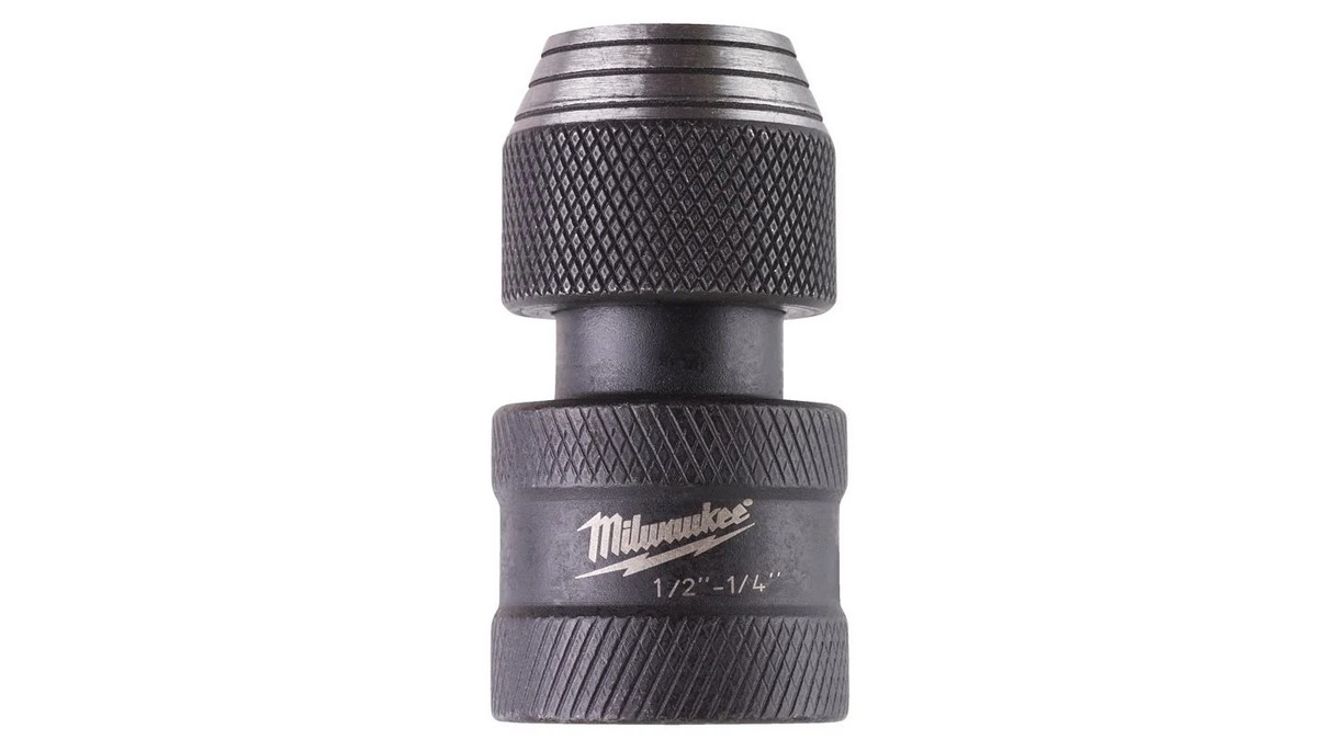 Adaptor pentru cheie tubulara Milwaukee, 1/2 inch, 1/4 inch Hex, DIN 3121/ ISO 1174, otel aliat, 4932471828