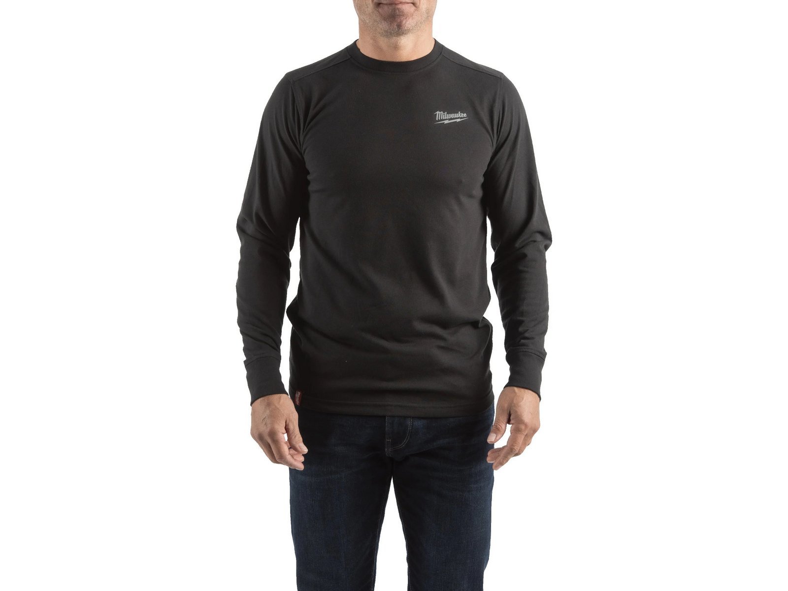 Bluza hibrida Milwaukee, marimea L, material respirabil, 156 gsm, bumbac si poliester, negru, 4932492985