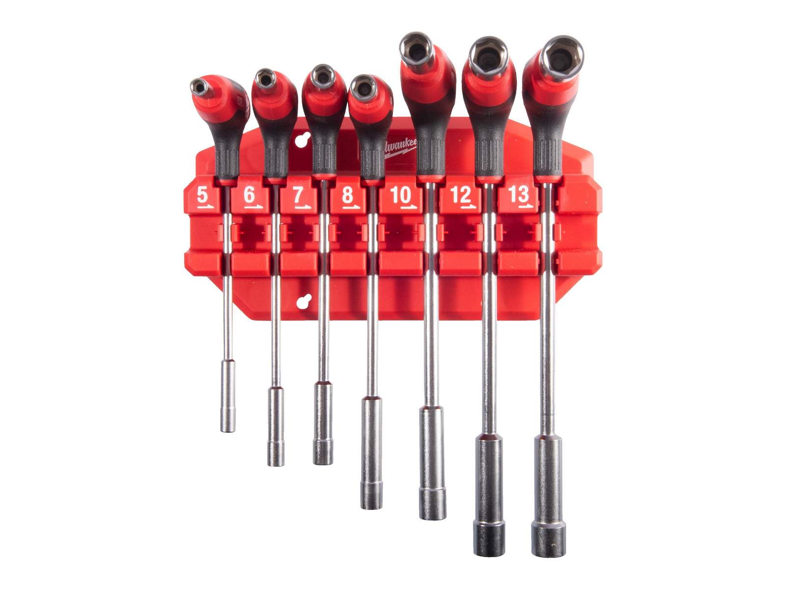 Set de chei tubulare Milwaukee, 7 piese, maner T cu suport ergonomic, 4932498704