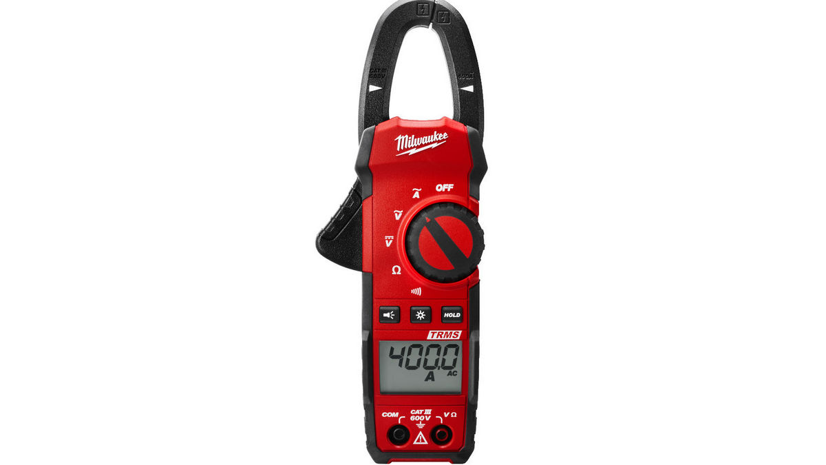 Cleste ampermetru Milwaukee, TRMS, CAT III 600V, LED incorporat, tester electric, 2 baterii AA, 4933427315