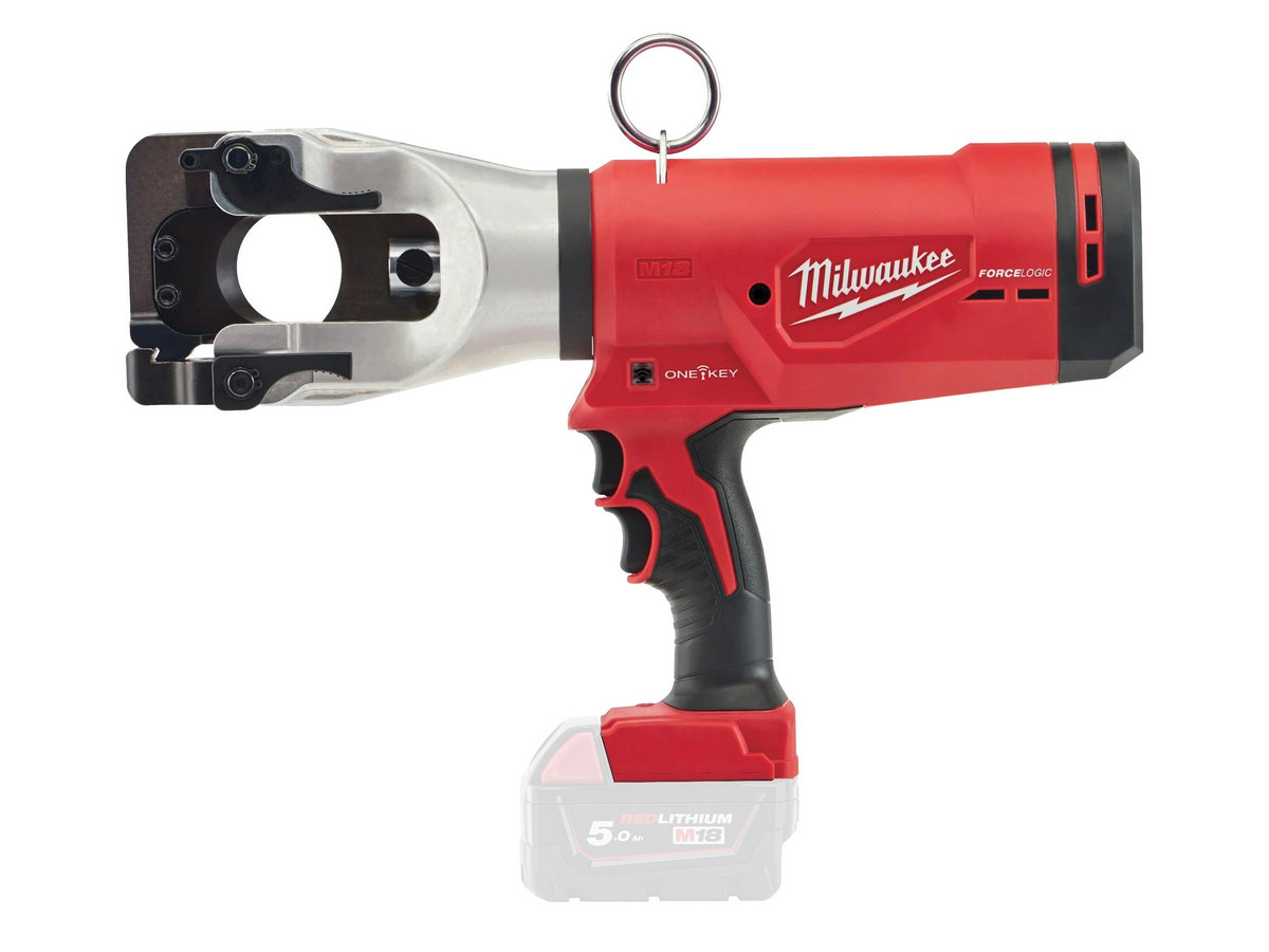 Taietor hidraulic pentru cabluri de 44mm, Milwaukee M18 HCC45-0C FORCE LOGIC, forta 77.8kN, motor fara perii, tehnologie One Key, 4933459265