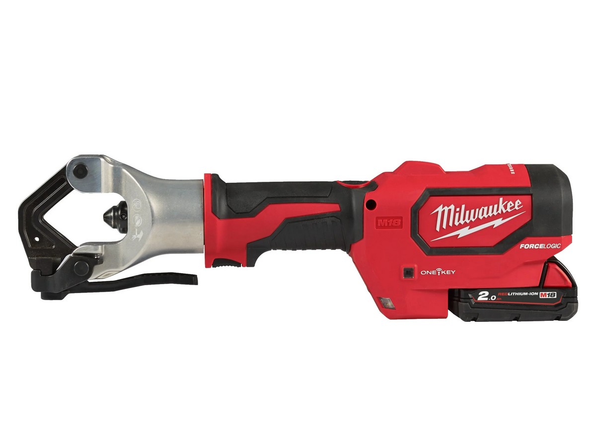 Sertizor hidraulic Milwaukee M18 HDCT-202C FORCE LOGIC, tehnologie ONE-KEY si PFM, cap rotativ, sertizare 10-300mm, 2x acumulatori, 1x incarcator, cutie plastic, 4933471950