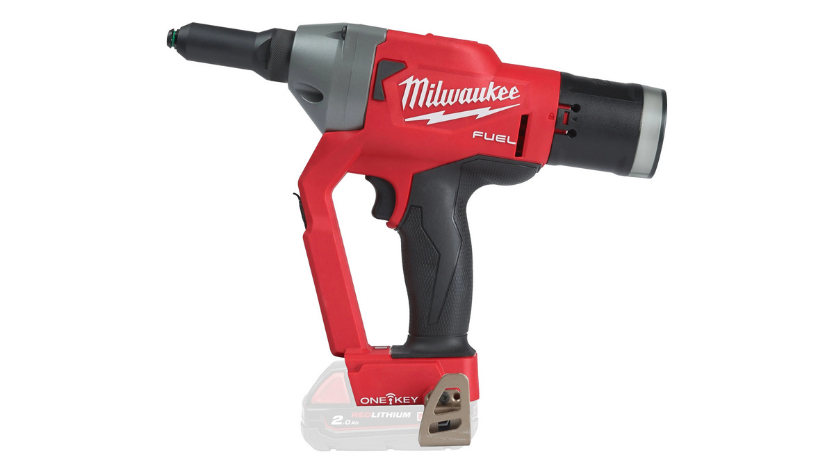 Pistol de nituit Milwaukee M18 FUEL, putere tragere 20.000N, diametru nituri 4.8-7.0mm, tehnologie One Key, 4933478601