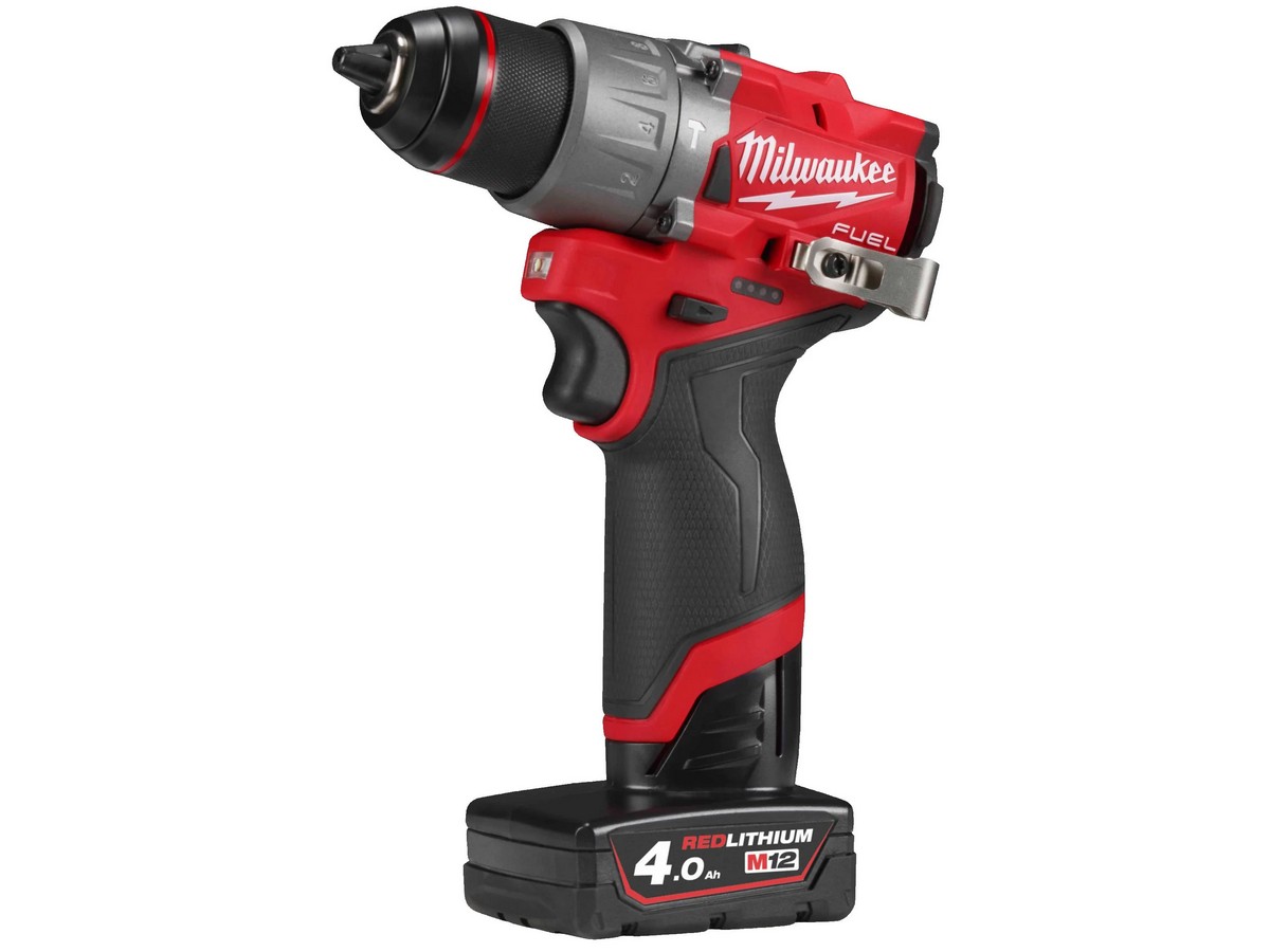Masina de gaurit cu percutie subcompacta M12 FUEL™ Milwaukee, motor POWERSTATE™, cuplu 45 Nm, mandrina metalica 13 mm, acumulator M12 4Ah, incarcator C12C, 4933479869