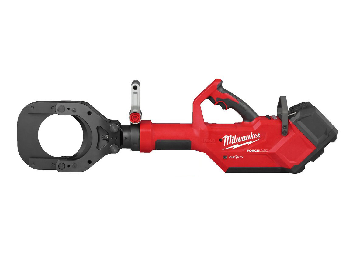 Taietor hidraulic Milwaukee M18 FORCE LOGIC pentru cabluri 125 mm, motor fara perii, tehnologie ONE-KEY, IP54, 1x acumulator, 1x incarcator, 4933492419