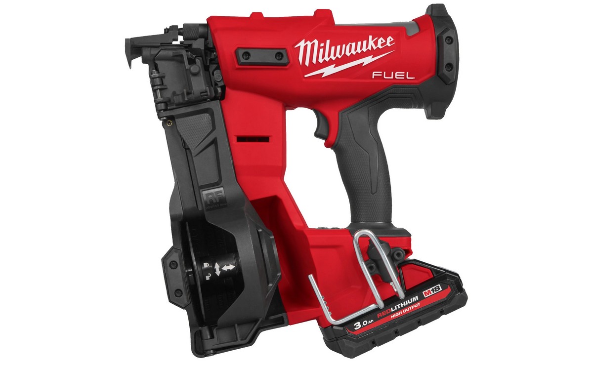 Pistol pentru cuie Milwaukee M18 FRCN45-302X, cuie 19-45mm, capacitate 120, 2 acumulatori M18 HB3, sistem FUEL, 4933498169