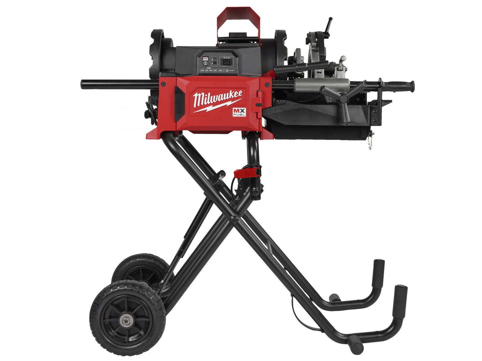 Dispozitiv filetat tevi 2 inch Milwaukee MXF PTR2-0, 2 viteze, 39-59RPM, tehnologie One Key, carucior pliabil, 4933498324