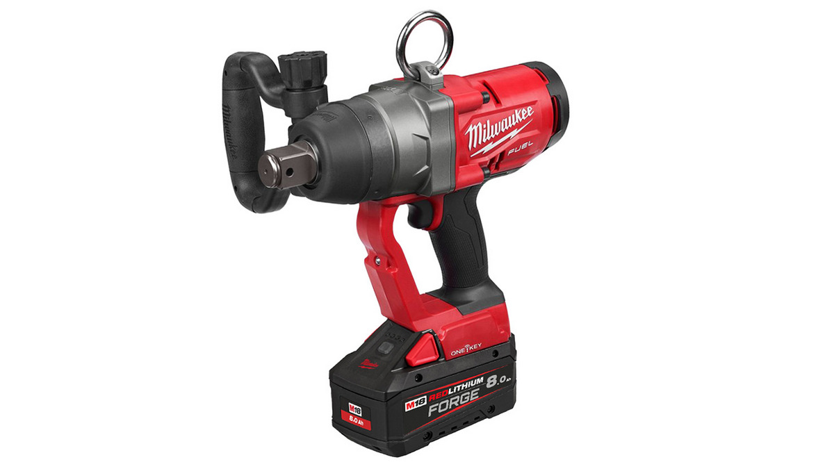 Cheie de impact 1inch Milwaukee M18 ONEFHIWF1-802X, 2400Nm, 2500 ipm, diametru surub M42, 2x acumulatori FORGE, incarcator, 4933499254