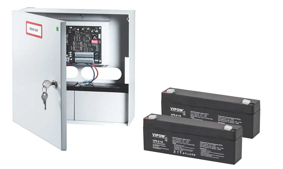 Centrala de desfumare BTR cu 2 acumulatori 12V, 2.2Ah, 60.101- BCR 4A-kit
