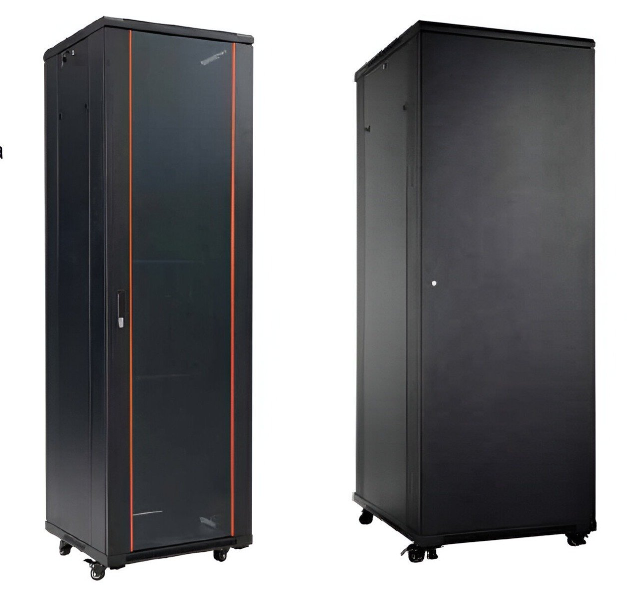 Rack de podea 47U, 19 inch, 600x800 mm, structura otel, incarcare 800 kg, usa sticla securizata, panouri laterale detasabile, Safer SAF-NC-6847