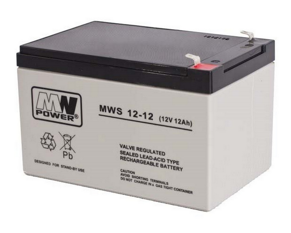 Acumulator 12V, 12Ah, fara intretinere, MW Power,  MWS 12-12