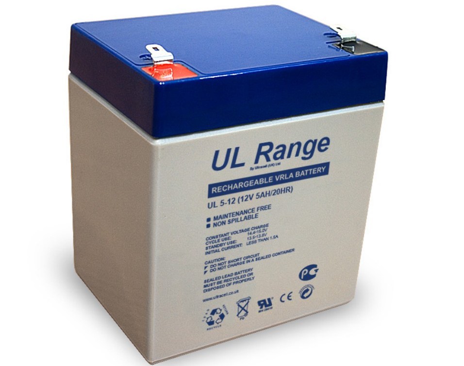 Acumulator VRLA Ultracell UXL5-12 F1, 12V, 5A