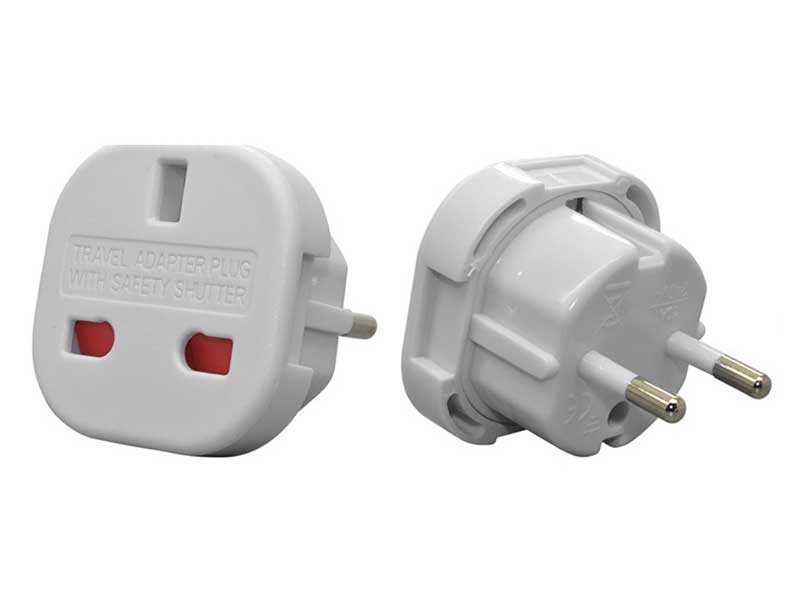 Adaptor pentru stecher priza Anglia / Romania, ALB, UK/RO-ALB