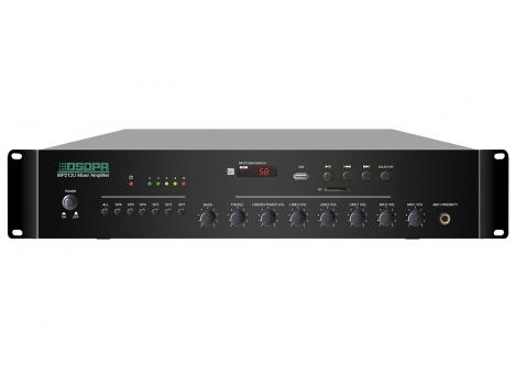 Amplificator PA 120W cu mixer, 6 zone, USB/SD/Tuner, intrari 2Mic si 3Line, 100V, MP212U