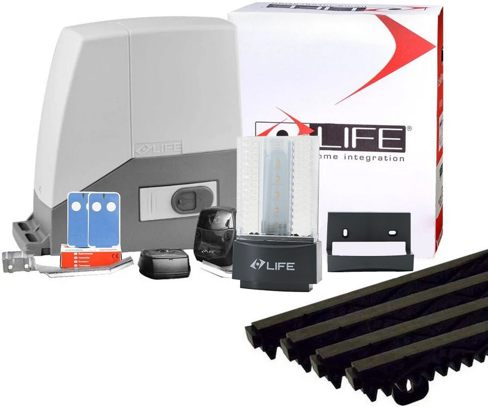 Automatizare poarta culisanta Life cu 4 metri cremaliera, Kitacer4