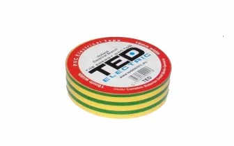 Banda izolatoare TED TED004772, lungime 20m, diametru 19mm, galbena