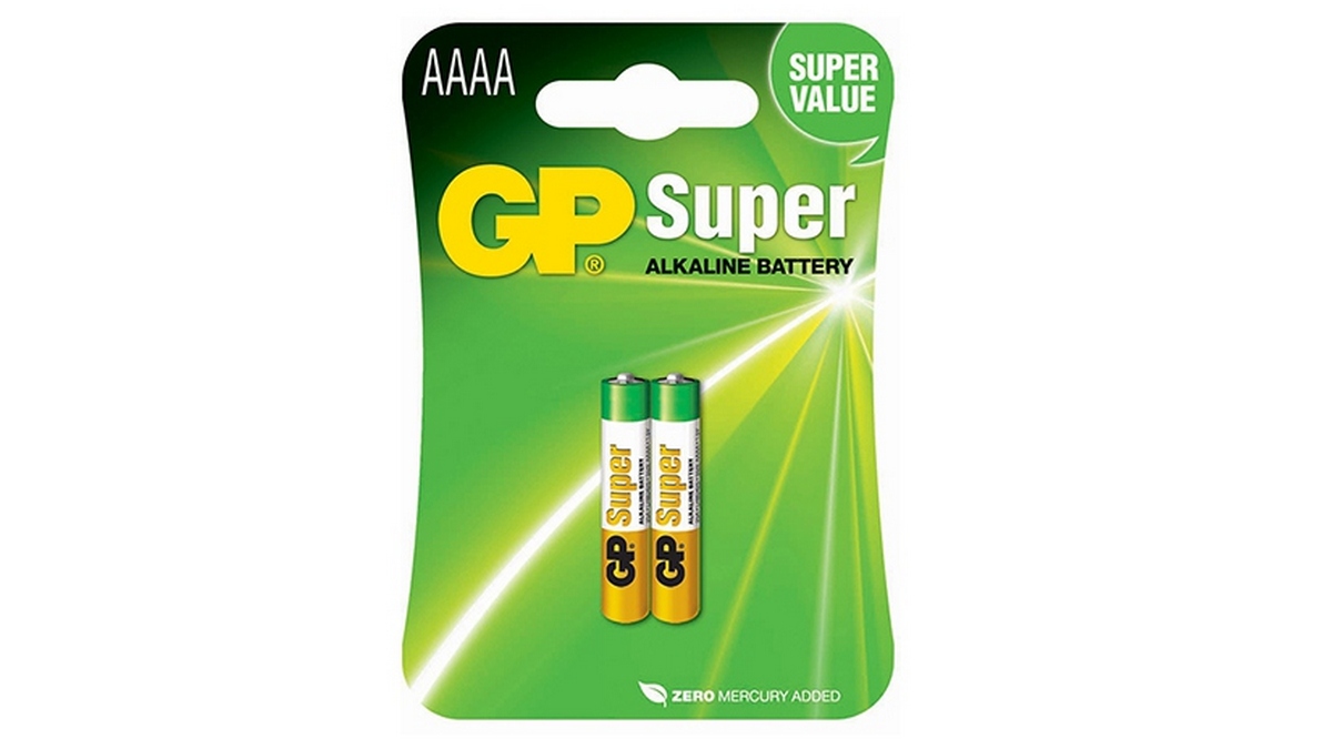 Baterie alcalina AAAA, GP Batteries BATLR61GP, 1.5V, 2 bucati