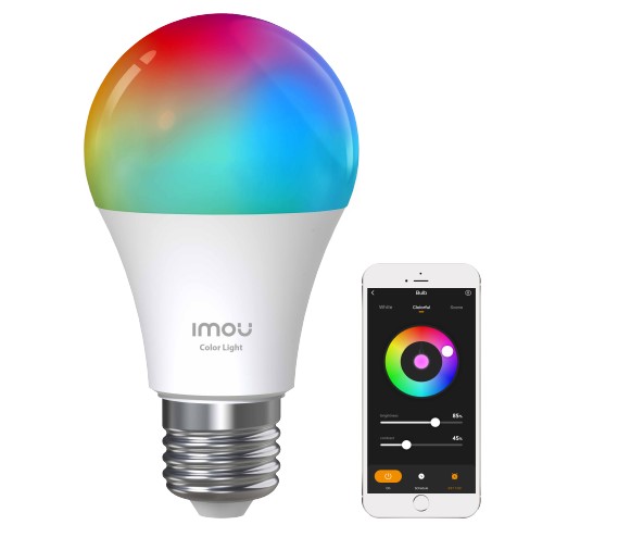 Bec inteligent Imou B5, 16 milioane de culori, 2.4G Wi-Fi, Control din aplicatie, Compatibilitate cu Alexa, Google Assistant, CL1B-5-E27