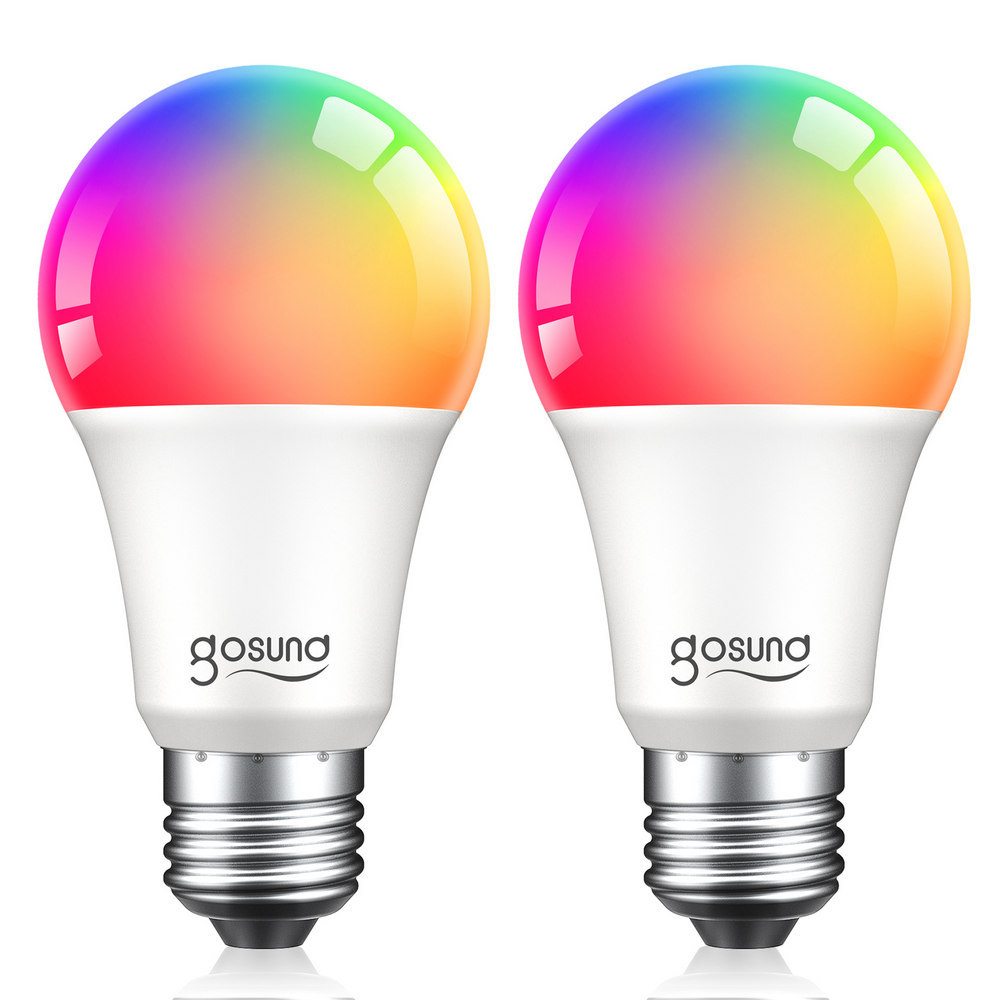 Set 2 becuri inteligente RGB Gosund WB4 2pack, Wi-Fi, Tuya, Alexa, Google Home, Dimabile, 800 Lm, Temperatura reglabila, WB4-2pack