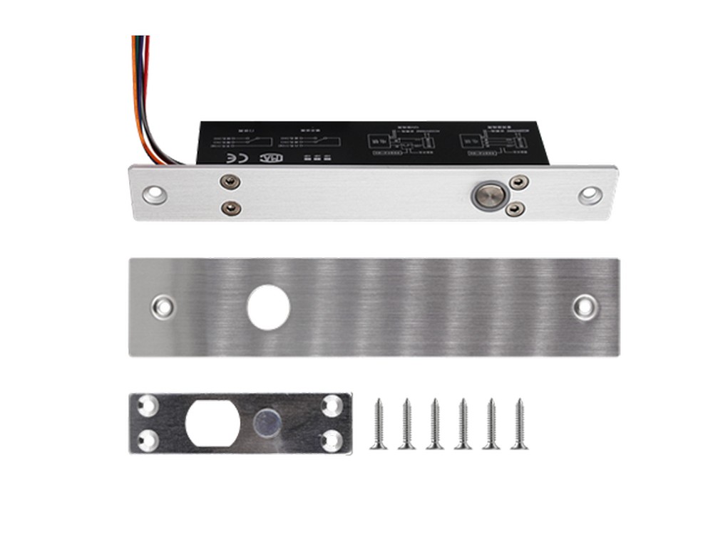 Bolt electric, fail safe, NC/NO/COM, temporizator, 12V,  1500 kgf, SECUKEY, C-Strike 5