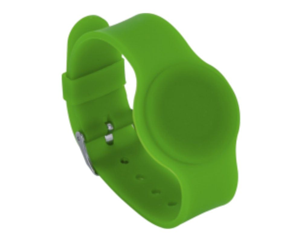 Bratara de proximitate din silicon cu catarama, mifare 13.56Khz, Verde, IDT-4009MF-GN
