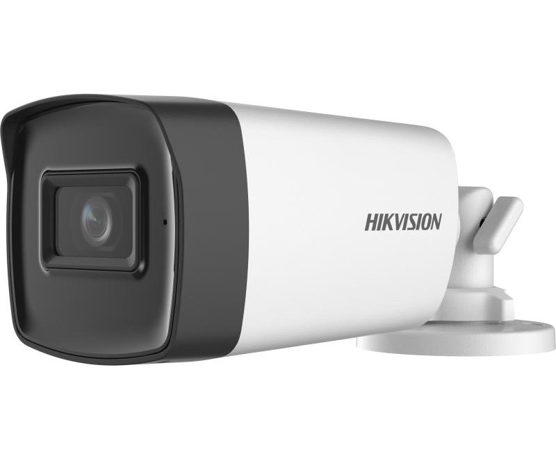 Camera de supraveghere analogica Bullet Hikvision DS-2CE17H0T-IT3FS(2.8mm), 5MP 2K, 2.8mm, IR 40m, Microfon, IP67