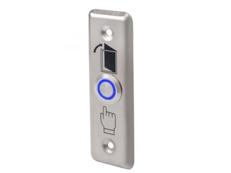 Buton de iesire incastrabil, din inox, led de stare Albastru, PBK-811A(LED)