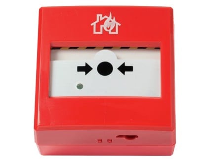 Buton incendiu conventional, interior, resetabil, LED status, montaj pe perete, include cheie, Inim IC0020G