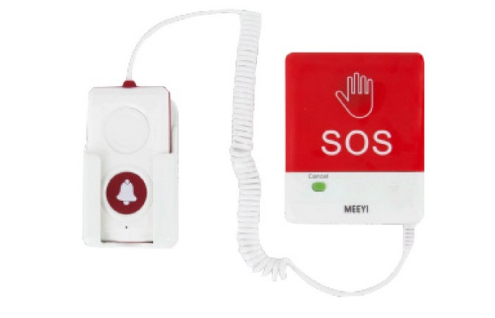 Buton de apel wireless, cablu spiralat pentru mana, tehnologie LoRa, 12V, IP56, L-FS2-WR-H(868)
