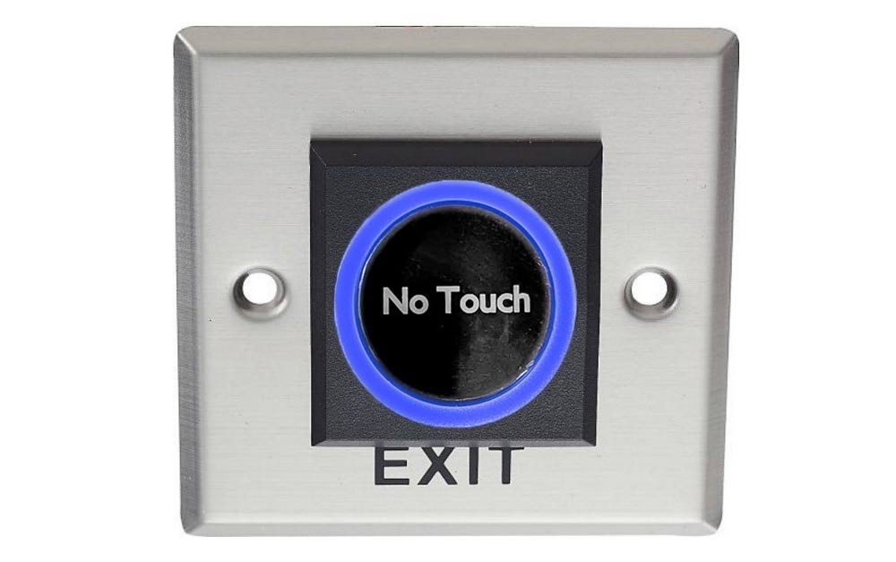 Buton de iesire fara atingere, senzor infrarosu, LED de stare, montaj incastrat, din aluminiu, Sebury NBT-006