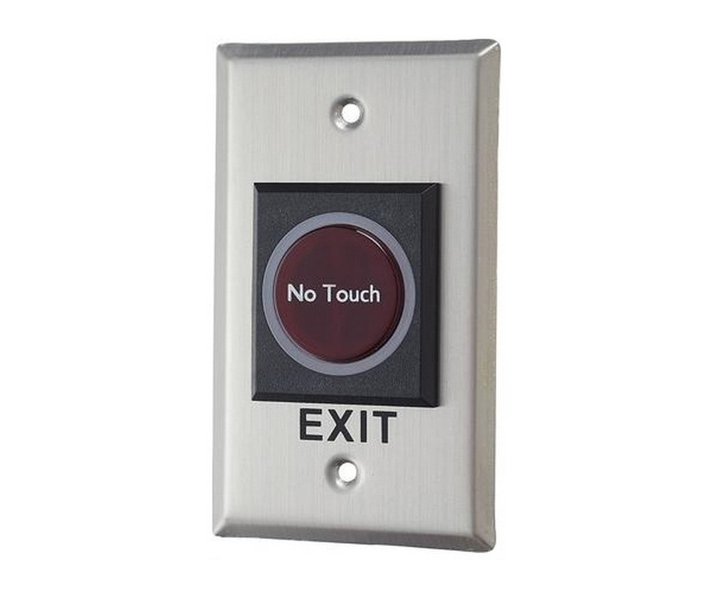 Buton de iesire iluminat, FARA ATINGERE, detectie cu IR, 12V 3A, NO/NC/COM, carcasa din otel inoxidabil, Sebury NBT-005