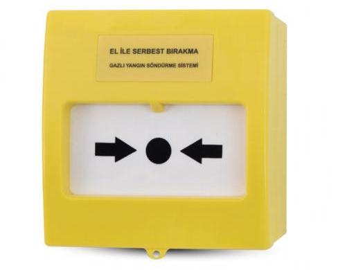 Buton de incendiu conventional, NO/NC, 5-30VDC, rezistenta interna 470 ohmi, TEKNIM, TFB-3165Y