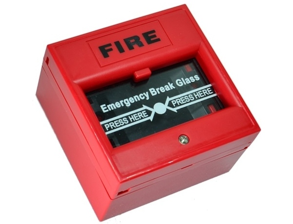 Buton de incendiu, pentru sisteme antiincendiu conventionale, cu geam de sticla, BIR911