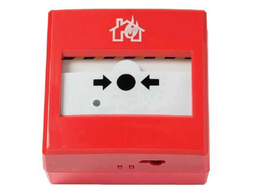 Buton manual de incendiu conventional interior Inim IC0020Y, resetabil, LED multicolor, 10-30V, 260-600 Ohm, EN54-11