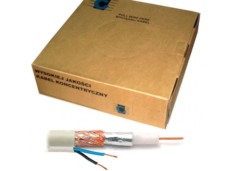Cablu coaxial cu pereche alimentare pentru camere supraveghere