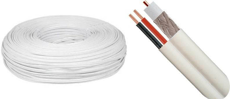 Cablu coaxial CUPRU RG6 + 2X0,75 alimentare 200M Safer TW200CU