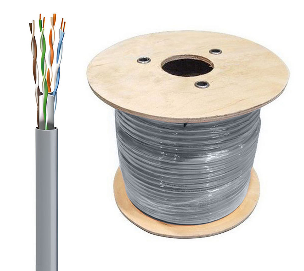 Cablu UTP CAT6 din cupru, 24AWG, izolatie PVC, rola 100m, Safer ADM-UTP6-4X2X0.51-100M
