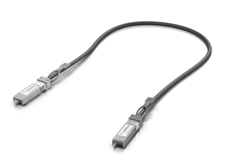 Cablu patchcord fibra optica Ubiquiti UACC-DAC-SFP10-0.5M, 10 Gigabit, 2 conectori SFP+, lungime 0.5m