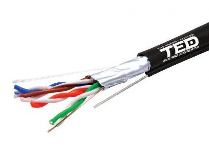 Cablu FTP Cat5e, cu sufa, conductor din cupru, 500 metri, TED TED002402